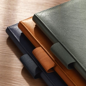 Cổ điển PU da Bìa Bán buôn máy tính xách tay thiết lập kinh doanh A5 máy tính xách tay dày đơn giản có thể in logo - Product Image 1