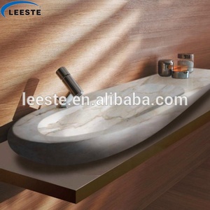 Nuevo Lavabo de Mármol Blanco Italiano para Tocador de Baño de Hotel - Product Image 6