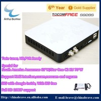 DVB-T2 Combo TV BOX TV par satellite jouer sur le téléphone portable LNB récepteur satellite prise en charge Android/IOS lecture extérieure DVB S2T2