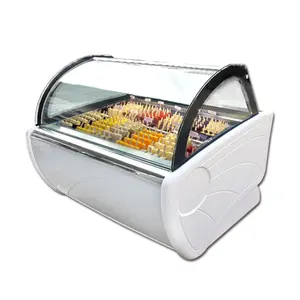 Ce认证的新地板模型意大利冰淇淋硬冰淇淋显示冷冻机