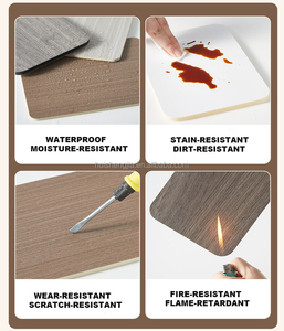 Panel de Pared de Cristal de Carbono Ignífugo e Impermeable de 5 mm/8 mm, 4'x8', B1, Chapa de Madera de Bambú para Renovación de <span class=keywords><strong>Interiores</strong></span> de Hoteles - Product Image 2