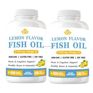 Aceite de Pescado Omega-3 Extra Fuerte OEM (2100mg EPA/DHA)  Apoyo para la Salud Cardiovascular y Cerebral 400 Cápsulas Blandas Naturales para Adultos - Product Image 2