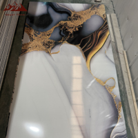 Panneau de mur imperméable de panneau de PVC enduit UV élevé moderne de Wayon pour le revêtement décoratif intérieur de meubles pour le salon de salle à manger
