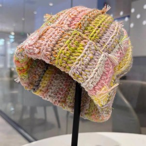 New Arrival Colorful Handmade Crochet Knit <strong>Beanie</strong> Hats for Unisex Slouchy Streetwear Winter Hat Beach Common Custom Logo - Product Image 6