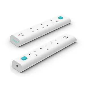 UK type grounded 3 pins switched extension Lead 3 Way BS Extension socket UK Power Strip with 2 usb ports