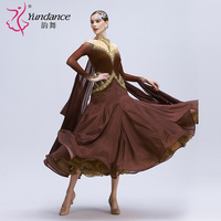B-24237 personnalisé nouvelle robe en strass standard de danse de salon café de haute qualité en mousseline de soie longue robe de danse de salon à vendre