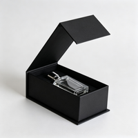 Emballage de parfum, boîte rigide, fermeture magnétique, laminage noir mat, logo estampé à chaud avec insert en EVA, ODM OEM