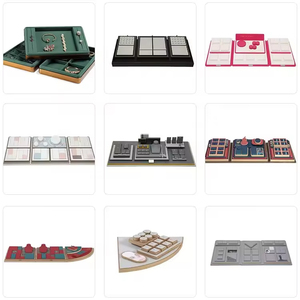 Bandeja de Joyería de Madera Rosa de Alta Calidad, Caja de Almacenamiento Rectangular con Múltiples Compartimentos - Product Image 4