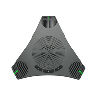 Microphone et haut-parleur de conférence de bureau portables miniatures avec voyant LED, adaptés aux petites réunions