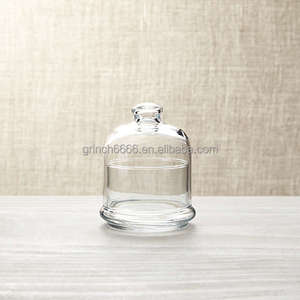 OEM eco-friendly vetro trasparente tappezzeria burro contenitore vetro chiaro cristallo <span class=keywords><strong>limone</strong></span> cupola di vetro burro piatto con coperchio - Product Image 3
