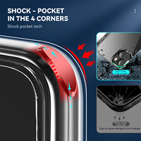 Nouvelle coque de protection hybride transparente antichoc populaire en TPU et PC pour iPhone 14 Pro Max