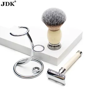 Support de rasoir et brosse en métal chromé JDK Shaving