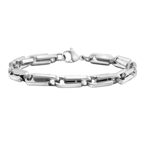 Hip Hop Jewelry Bracelet <b>Men</b> Charm Waterproof Stainless Steel Link Chain Bracelets - Product Image 1