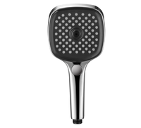 FLOVA Robinet de Douche Monocommande Surpresseur, Accessoire de Douche à Main à Trois Fonctions avec Bouton Poussoir, en Plastique ABS Certifié CUPC pour Salle de Bain