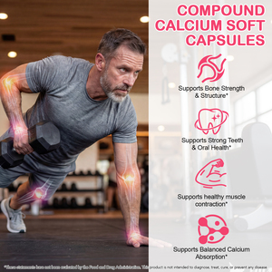 Cápsulas Blandas de COMPLEJO DE CALCIO Acentiallabs con VITAMINA D3 + K2 + B1 + <span class=keywords><strong>B2</strong></span> y <span class=keywords><strong>B12</strong></span>, Suplemento Nutritivo para Fortalecer Huesos y Dientes - Product Image 4