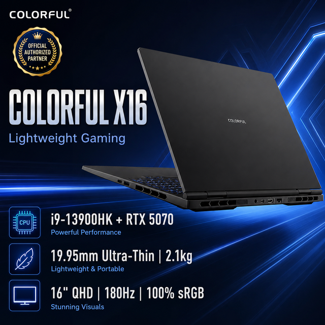 Colorful 16 Inch I9-13900HK 13th Gen RTX 5070 8GB Brand New 64GB 2TB PCIE Portatiles Verified Suppliers Notebook Game Laptop