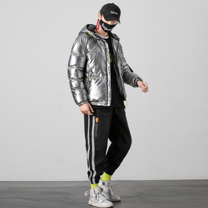 2020 inverno giacca uomo vestito di sudore personalizzare il rivestimento lucido uomo <span class=keywords><strong>puffy</strong></span> giacca - Product Image 4
