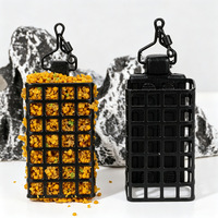 Cage à appâts rectangulaire en fer avec grille, poids intégré et mousqueton pivotant 20 30 40 50 60g pour la pêche en eau douce et en eau salée