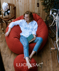 Fauteuil de relaxation d'extérieur en forme de pouf, avec billes en polystyrène, pour usage intérieur et extérieur - Product Image 4