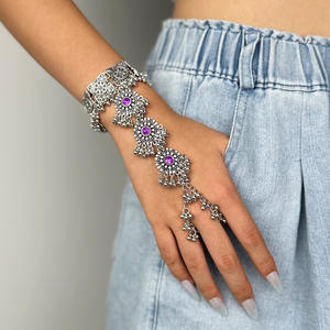 Accessori per Costumi di Danza del Ventre, Braccialetto Elastico in Metallo con Cristalli e Strass per <span class=keywords><strong>Ballerine</strong></span> Professioniste - Product Image 6