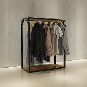 Display Cabinets Running Desk Display Rack Shelves Two-way Side Hanging Rack Men's Clothing Store Clothing Store Island