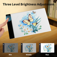 Dessin lumineux Portable Simple Ultra-Mince Trois Lumineux Dimmable Table Copie Tracing Board Led Light Box Pad pour Animation 2D
