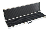 Étui rigide portable pour guitare/basse en aluminium ABS de 53 pouces avec rembourrage en mousse, étanche et antichoc