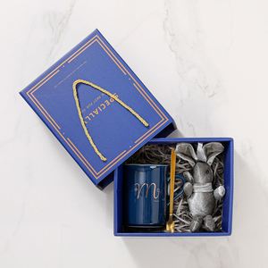 Hot Selling Holiday Valentine's Day <b>Gift</b> Box Wedding Birthday Party <b>Pink</b> Marbling Ceramic Cup <b>Gift</b> Box - Product Image 3