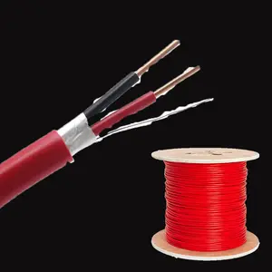 Security Fire 2c Alarm Cable 1.5mm 2.5mm 4mm CCA/UC 2 Core Wire Unshielded /Shielded Red Black Alarm Cable
