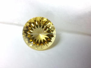 ซิทรินสีเหลืองธรรมชาติ ซิร์คอนควอตซ์ ขนาด 15 มม. รูปทรงกลม ตัดแบบเว้าสองขั้น ผ่านการอบด้วยความร้อน พลอยเม็ดเดี่ยว มีการเปลี่ยนสี - Product Image 6