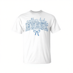 T-shirt pour maman et bébé, motif nœud bleu, post-partum - Product Image 2