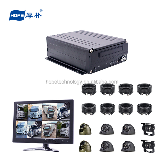 HOPE Factory 8-Channel Mobile DVR Video Recorder Full HD 1080P 2TB Hard Disk Night Vision G-Sensor Offline Recording 120 Angle
