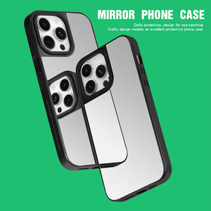 <span class=keywords><strong>Cover</strong></span> per Smartphone di Alta Gamma in Argento per <span class=keywords><strong>iPhone</strong></span> 17 Pro Max 16 Plus 13 14 15 Custodia <span class=keywords><strong>Nera</strong></span> a Specchio con Design Protettivo Stampato - Product Image 3