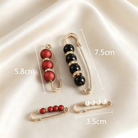 Broche Ajustable para Cintura con Perlas y Diamantes de Imitación, Pin Antideslizante para Ropa, Accesorio de Moda.