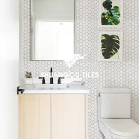 2022 популярная Шестигранная белая мозаичная плитка для гостиной, ванной комнаты
