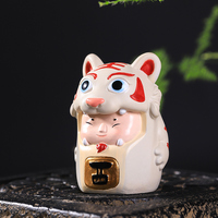 Lot de Figurines des Quatre Bêtes Divines en Résine – Décoration Feng Shui Chinoise pour Bureau et Maison – Ornement Porte-Bonheur de Collection – Idéal Cadeau