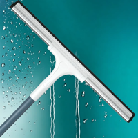 Nettoyeur de vitres durable avec lame en TPE et poignée en plastique pour intérieur/extérieur, douche, pare-brise de voiture, miroir