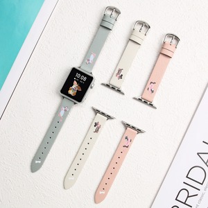 Cinturino in Pelle Forwelleny con Stampa Personalizzata Motivo Cane Bassotto per <span class=keywords><strong>Apple</strong></span> Watch Serie <span class=keywords><strong>11</strong></span> 10 e Huawei Fit4 Portatile - Product Image 2