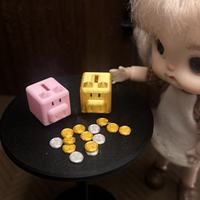Nouveauté : tirelire miniature, mini tirelire, accessoires DIY pour maison de poupée pour poupées BJD