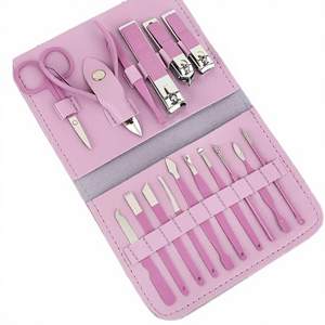 Ensemble de manucure et pédicure professionnel luxueux avec logo personnalisé, acier inoxydable, 5 en 1, coupe-ongles, coupe-cuticules, soin créatif - Product Image 4
