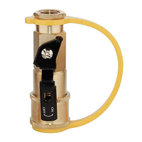 Adaptateur de raccordement rapide pour camping-car YISHUN au propane/gaz naturel 1/4'' avec construction PP+Cuivre certifié CAS pour tuyau de propane