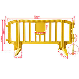 Soluzione Completa per Barriere in Polipropilene e Raccordi di Estensione per Controllo Folla all'Aperto, Protezione IP65 per Uso Stradale - Product Image 2