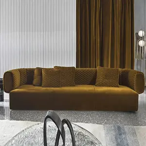 Tùy chỉnh màu sắc sofa dài sảnh khách sạn sofa cho thanh nhung Modular nhà hàng lớn chỗ ngồi sofa