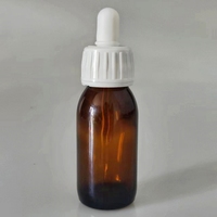 Bouchon compte-gouttes inviolable en plastique de 28mm avec pipettes en verre compte-gouttes pour bouteille de sirop ambré