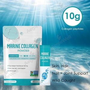 Aeglewell OEM Hydrolysiertes Marines Fischkollagen-Peptid Schönheitsprodukt Nahrungsergänzungsmittel für Haut Haar Nägel Gelenke Fischkollagen-Pulver - Product Image 3