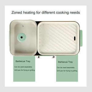 Plancha Eléctrica Antiadherente sin Humo con Certificación CE y CB, 1500W, Placa Desmontable de PTFE, Apertura Plana de 180°, Fácil de Limpiar, Tendencia 2026 - Product Image 4