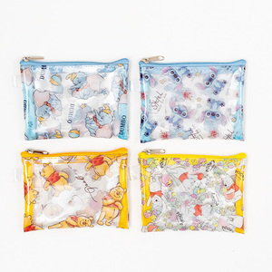 กระเป๋าใส่เหรียญแบบซิปใส PVC ดีไซน์แฟชั่นสำหรับสาวๆ พร้อมพวงกุญแจ - Product Image 2