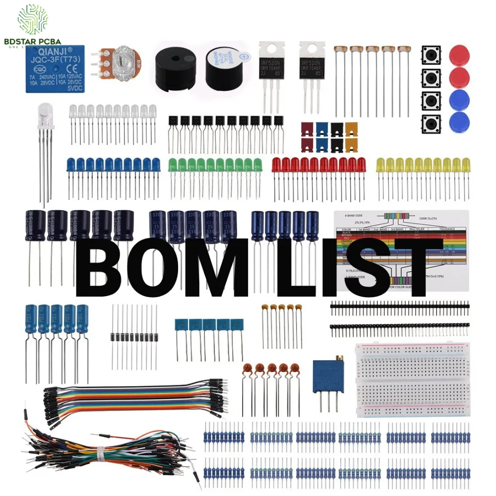 새로운 오리지널 전자 부품 공급 업체 BOM 목록 커패시터 표면 마운트 저항 IC 집적 회로 카이