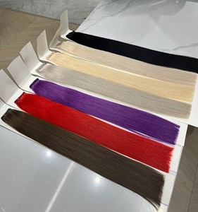 Venta al por mayor <span class=keywords><strong>Alano</strong></span> Super doble dibujado máquina rusa extensiones de cabello #3 marrón oscuro invisible de seda plana extensión de cabello Remy - Product Image 5