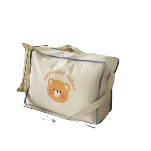 유치원 이불 가방 의류 퀼트 보관 가방 지퍼가 달린 방수 이동 휴대용 가방
